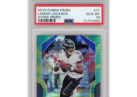 2019 Panini Prizm Lamar Jackson #71 Hyper Prizm #'d 143/175 PSA 10 Ravens!