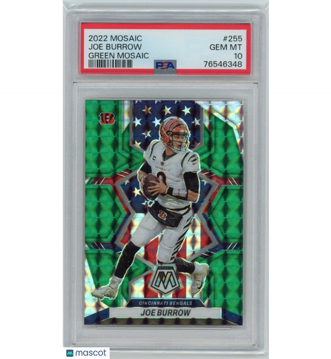 2022 Mosaic Joe Burrow Green Mosaic National Pride #255 PSA 10 Gem Mint