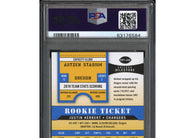 2020 Contenders Justin Herbert #JHE 2000 Rookie Ticket Autograph PSA 9 Chargers