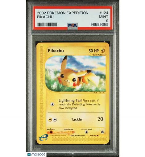 2002 PokéMon TCG Expedition Pikachu #124 PSA 9!