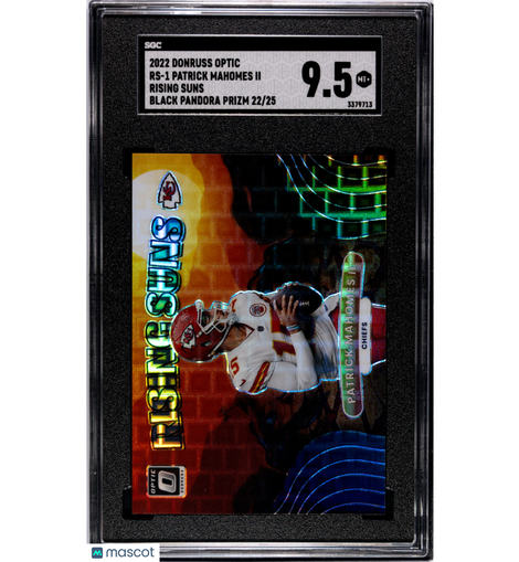 2022 Donruss Optic Patrick Mahomes II Rising Suns Black Pandora #'d /25 SGC 9.5