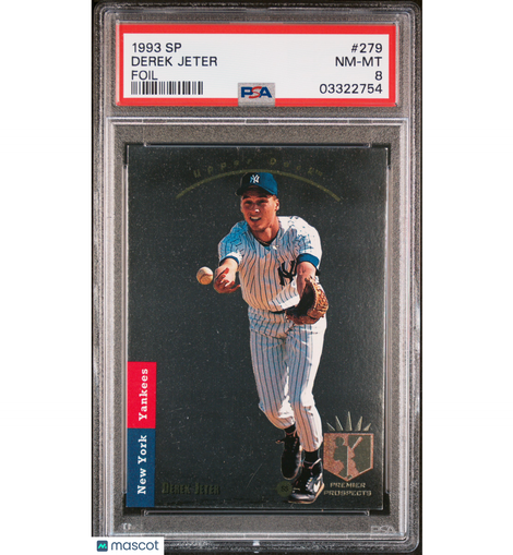 1993 SP Derek Jeter #279 Foil PSA 8 NY Yankees!