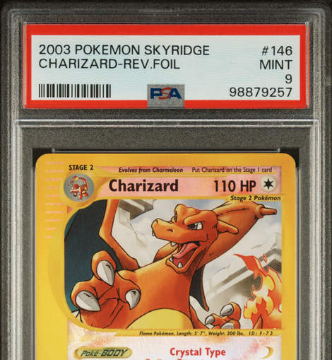 2003 PokéMon Skyridge Charizard-Reverse Foil #146 PSA 9