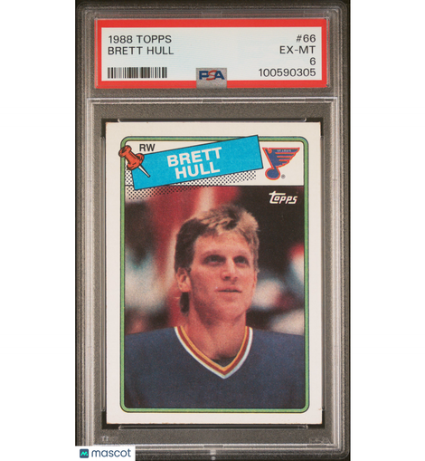 1988 Topps Brett Hull #66 PSA 6 EX-MT St. Louis Blues!