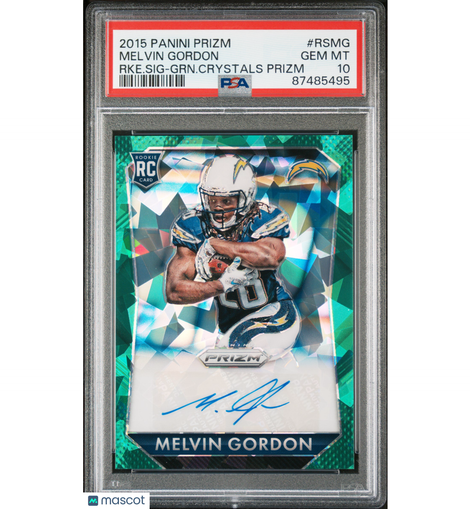 2015 Panini Prizm Rookie Signatures Melvin Gordon #RSMG RKE. SIG GRN. Crystals Prizm PSA 87485495