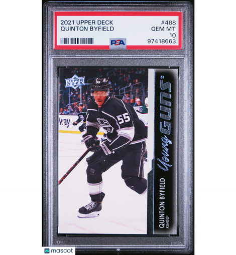 2021-2022 Upper Deck Quinton Byfield #488 Young Guns PSA 10 LA Kings!