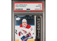 2021-2022 Upper Deck Cole Caufield #201 PSA 10 Canadiens!