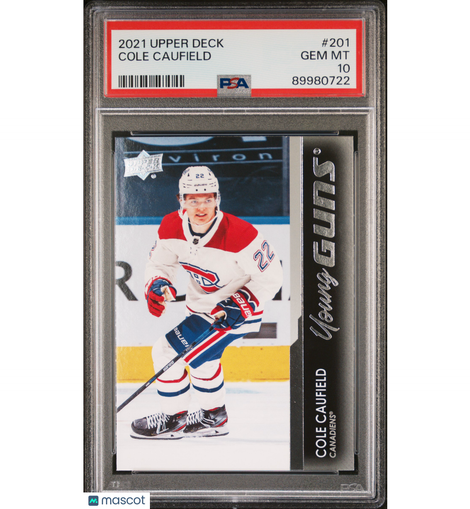 2021-2022 Upper Deck Cole Caufield #201 PSA 10 Canadiens!