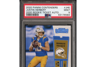 2020 Contenders Justin Herbert #JHE 2000 Rookie Ticket Autograph PSA 9 Chargers