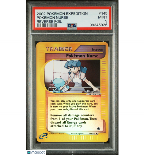 2002 PokéMon TCG Pokemon Nurse #145 Reverse Foil PSA 9!