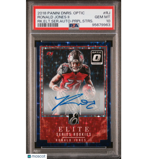 2018 Donruss Optic Elite Series Rookies Auto Ronald Jones II #'d 3/50 PSA 10!