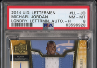 2014 Upper Deck Legendary Letterman Autographs Michael Jordan #LL-JO PSA 8