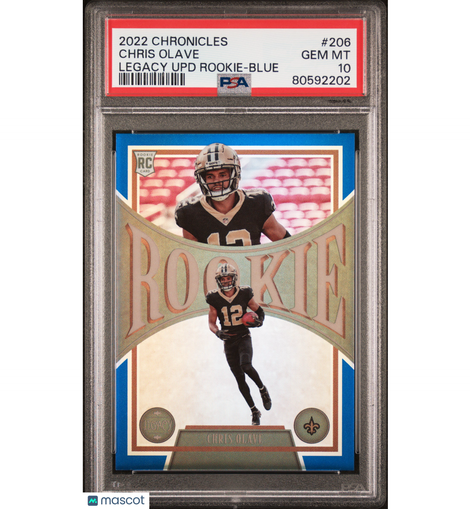 2022 Panini Chronicles Chris Olave #206 Update Rookie-Blue #'d /25 PSA 10!