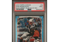 2014 Topps Chrome Rob Gronkowski #82 Blue Jersey- Blue Wave Ref PSA 9 Patriots!