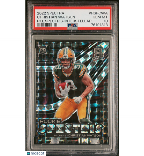 2022 Panini Christian Watson Rookie Spectris-Interstellar #'d 23/50 PSA 10!