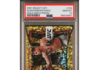 2021 Panini Select UFC Aleksandar Rakic #153 Gold Disco Prizm PSA 89534857