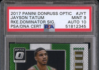 2017 Donruss Optic Rookie Dominator Signatures Jayson Tatum #'d 23/49 PSA 9!