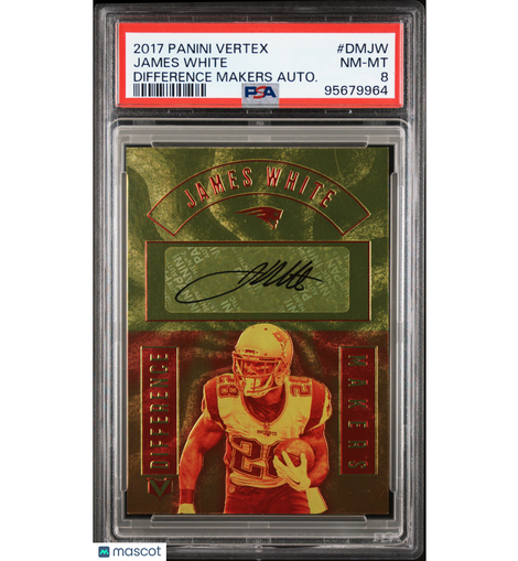 2017 Vertex Difference Makers Autographs James White #DMJW PSA 9!