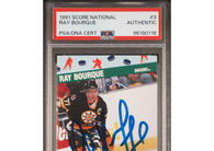 1991 Score National Ray Bourque #3 PSA Authentic Boston Bruins!