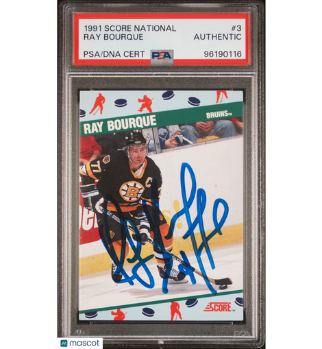 1991 Score National Ray Bourque #3 PSA Authentic Boston Bruins!