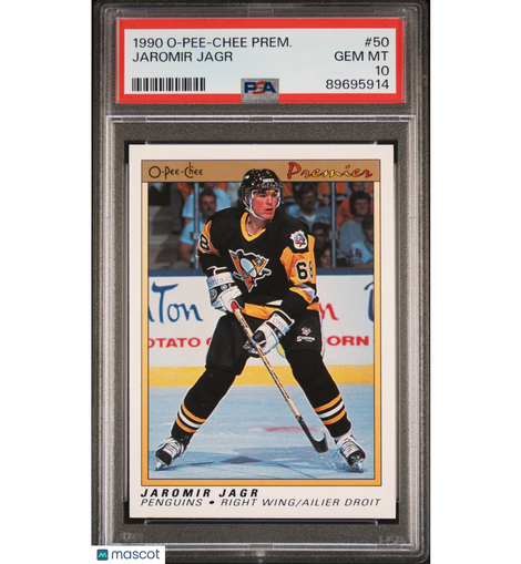 1990 O-Pee-Chee Premier Jaromir Jagr #50 PSA 10 Penguins!