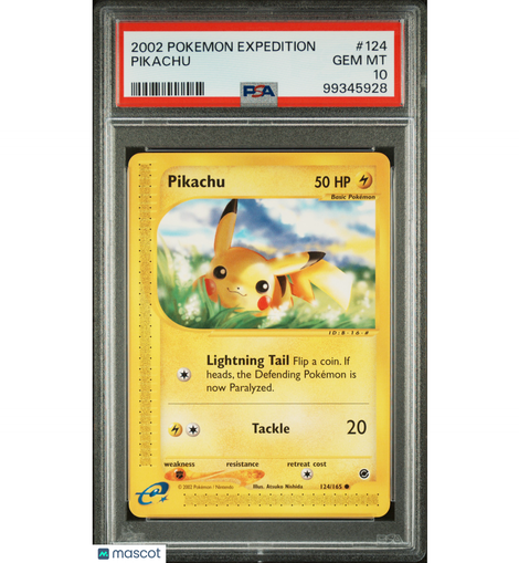 2002 PokéMon Expedition TCG Pikachu #124 PSA 10!