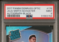 2017 Panini Donruss Optic Juju Smith-Schuster #176 Autograph Blac PSA 9!