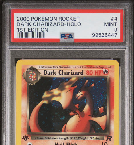 2000 PokéMon Rocket Dark Charizard-Holo #4 1ST Edition PSA 9!