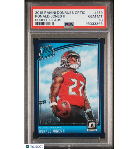 2018 Panini Donruss Optic Ronald Jones II #159 Purple Stars PSA 95033366