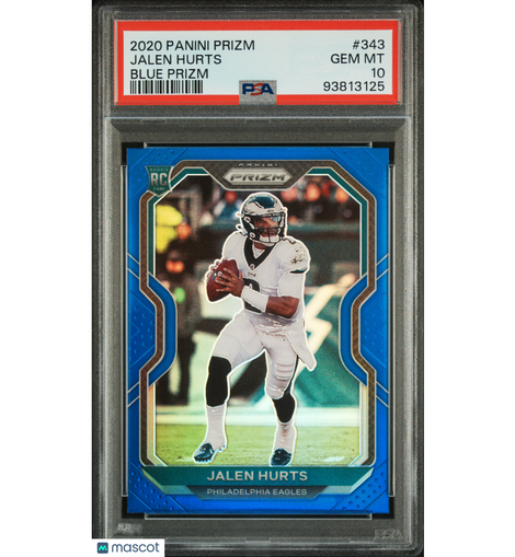 2020 Panini Prizm Jalen Hurts #343 Blue Prizm PSA 10 Philadelphia Eagles!