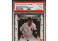 2020 Bowman Chrome Prospect Autographs Oswald Peraza #CPAOP PSA 9