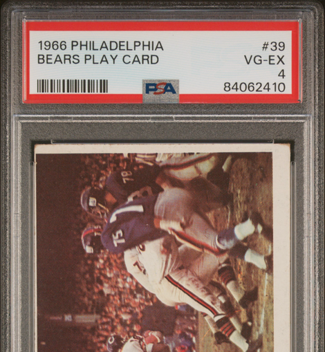 1966 Philadelphia Bears Play Card #39 PSA 4