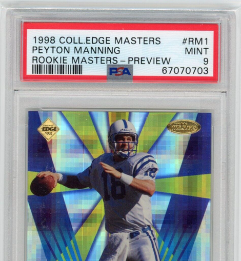 1998 Collectors Edge Masters Peyton ManniPreview #RM1 Peyton Manning RC PSA 9 MT